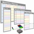 4 Pack - A3 Monthly Calendar, A4 Weekly Planner, A4 Menu Planner, Slim A3 My List - BUNDLE ONE additional 2