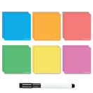 Magnetic Dry Wipe Sticky Post Notes With Marker Pen (Various Colours) additional 4