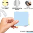 Magnetic Dry Wipe Sticky Post Notes With Marker Pen (Various Colours) additional 2