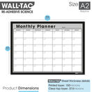 WallTAC Re-Adhesive Dry Erase Monthly Wall Planner Calendar Organiser additional 16
