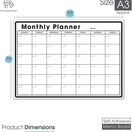WallTAC Re-Adhesive Dry Erase Monthly Wall Planner Calendar Organiser additional 4