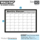 WallTAC Re-Adhesive Dry Erase Monthly Wall Planner Calendar Organiser additional 15
