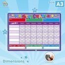 Magnetic Weekly Reward & Star Chart For Children - A3 additional 30