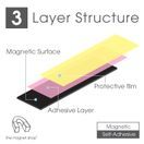 Self Adhesive Magnetic Tear Apart Rectangle Strips - 167mm x 12.5mm additional 7