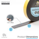 Premium Self-Adhesive Multi-Purpose Magnetic Tape Roll - 25mm additional 10