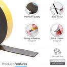 Premium Self-Adhesive Multi-Purpose Magnetic Tape Roll - 25mm additional 3