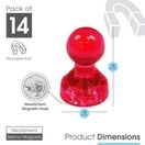 Magnetic Skittle & Push Pins - Pack of 14 additional 14