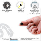 Premium Magnetic Mini Marker Magnets, For Home, Office, Black and White, Extra Strong (Black or White) additional 3