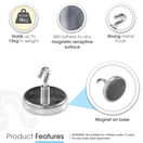Magnetic Hooks With Strong Ferrite Magnets For Home, Office, Factory, Fishing (up to 20KG) additional 2