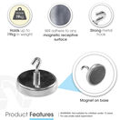 Magnetic Hooks With Strong Ferrite Magnets For Home, Office, Factory, Fishing (up to 20KG) additional 11