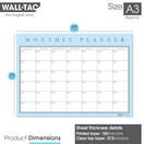 WallTAC Classic Re-Adhesive Wall Planner & Monthly Calendar additional 8
