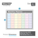 WallTAC Re-Adhesive Dry Wipe Monthly Wall Planner Calendar Organiser - Pastel additional 10