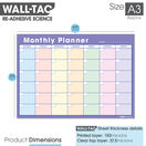 WallTAC Re-Adhesive Dry Wipe Monthly Wall Planner Calendar Organiser - Pastel additional 9