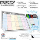 WallTAC Re-Adhesive Dry Wipe Monthly Wall Planner Calendar Organiser - Pastel additional 3
