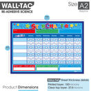 WallTAC Children's Re-Adhesive Dry Wipe Star Reward Chart additional 5