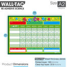 WallTAC Children's Re-Adhesive Dry Wipe Star Reward Chart additional 10