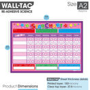 WallTAC Children's Re-Adhesive Dry Wipe Star Reward Chart additional 15