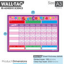 WallTAC Children's Re-Adhesive Dry Wipe Star Reward Chart additional 14
