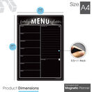 Magnetic Family Weekly Menu Chalkboard Planner additional 3