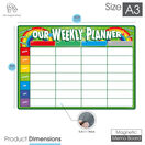 Magnetic Weekly Family Planner Whiteboard With Pens additional 7