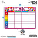 Magnetic Weekly Family Planner Whiteboard With Pens additional 11
