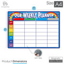 Magnetic Weekly Family Planner Whiteboard With Pens additional 4