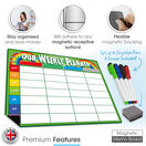 Magnetic Weekly Family Planner Whiteboard With Pens additional 6