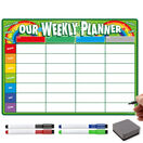 Magnetic Weekly Family Planner Whiteboard With Pens additional 5