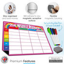 Magnetic Weekly Family Planner Whiteboard With Pens additional 10