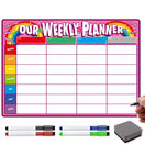 Magnetic Weekly Family Planner Whiteboard With Pens additional 9
