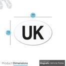 Magnetic UK Oval Car Driving Stickers - EU Europe Travel Law (Pack of 2) additional 3