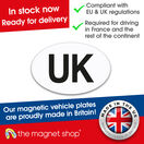 Magnetic UK Oval Car Driving Stickers - EU Europe Travel Law (Pack of 2) additional 2