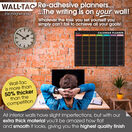 WallTAC Re-Adhesive Dry Erase Modern Blackboard Monthly Wall Planner Calendar - Rainbow Tabs additional 5