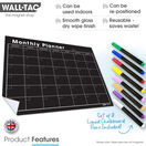 WallTAC Re-Adhesive Blackboard Monthly Wall Planner Calendar Organiser additional 2