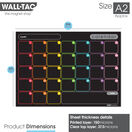 WallTAC Re-Adhesive Wall Planner and Dry Erase Monthly Calendar Blackboard with Rainbow Tabs additional 3