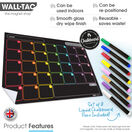 WallTAC Re-Adhesive Dry Erase Monthly Wall Calendar Planner - Rainbow Tab & Blackboard-Style additional 2