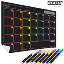 WallTAC Re-Adhesive Wall Planner and Dry Erase Monthly Calendar Blackboard with Rainbow Tabs additional 1