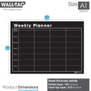 WallTAC Re-Adhesive Blackboard Dry Erase Weekly Wall Planner Calendar additional 6