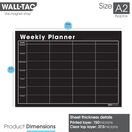 WallTAC Re-Adhesive Blackboard Dry Erase Weekly Wall Planner Calendar additional 4