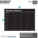 WallTAC Re-Adhesive Blackboard Dry Erase Weekly Wall Planner Calendar additional 5