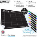 WallTAC Re-Adhesive Blackboard Dry Erase Weekly Wall Planner Calendar additional 3