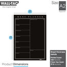 WallTAC Re-Adhesive Wall Planner and Dry Erase Weekly Menu Blackboard in Classic Design additional 4