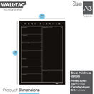 WallTAC Re-Adhesive Wall Planner and Dry Erase Weekly Menu Blackboard in Classic Design additional 5