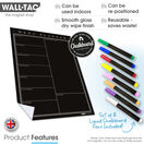 WallTAC Re-Adhesive Wall Planner and Dry Erase Weekly Menu Blackboard in Classic Design additional 3