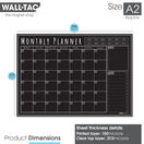 WallTAC Re-Adhesive Wall Planner and Dry Erase Monthly Calendar Blackboard for Students additional 3