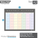 WallTAC Classic Re-Adhesive Dry Erase Rainbow Weekly Wall Planner Calendar additional 2