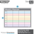 WallTAC Re-Adhesive Dry Wipe Weekly Wall Planner Calendar - Pastel additional 10