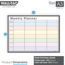 WallTAC Re-Adhesive Dry Wipe Weekly Wall Planner Calendar - Pastel additional 6