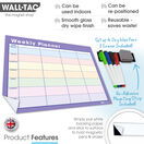 WallTAC Re-Adhesive Dry Wipe Weekly Wall Planner Calendar - Pastel additional 14