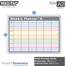 WallTAC Re-Adhesive Wall Planner and Dry Erase Weekly Calendar with Extra Columns in Pastel additional 7